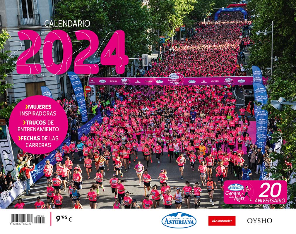 Calendario CARRERA DE LA MUJER 2024 con camiseta Marea Rosa